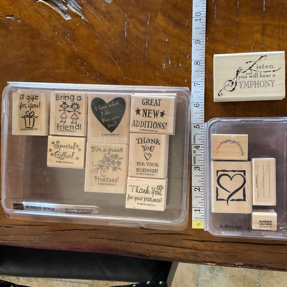 13 Rubber Stampin up Wood Blocks Cardmaking